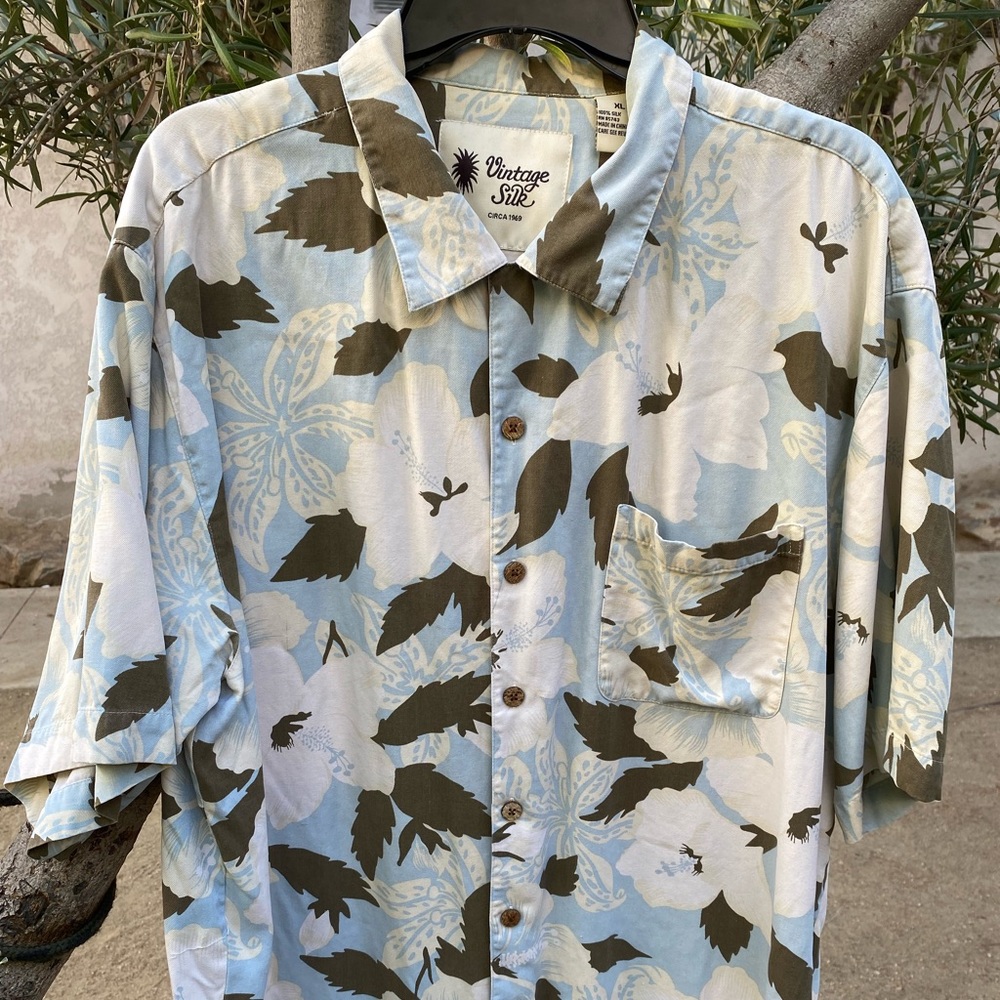 VTG 💯 Silk Circa 1969 Hawaiian Shirt, Sz XL